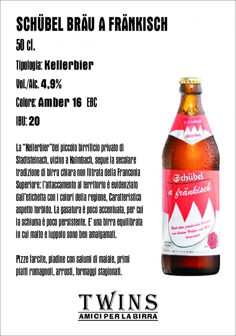 SCHÜBEL A FRÄNKISCH - 50 cl. BRAUEREI LEONHARD SCHÜBEL